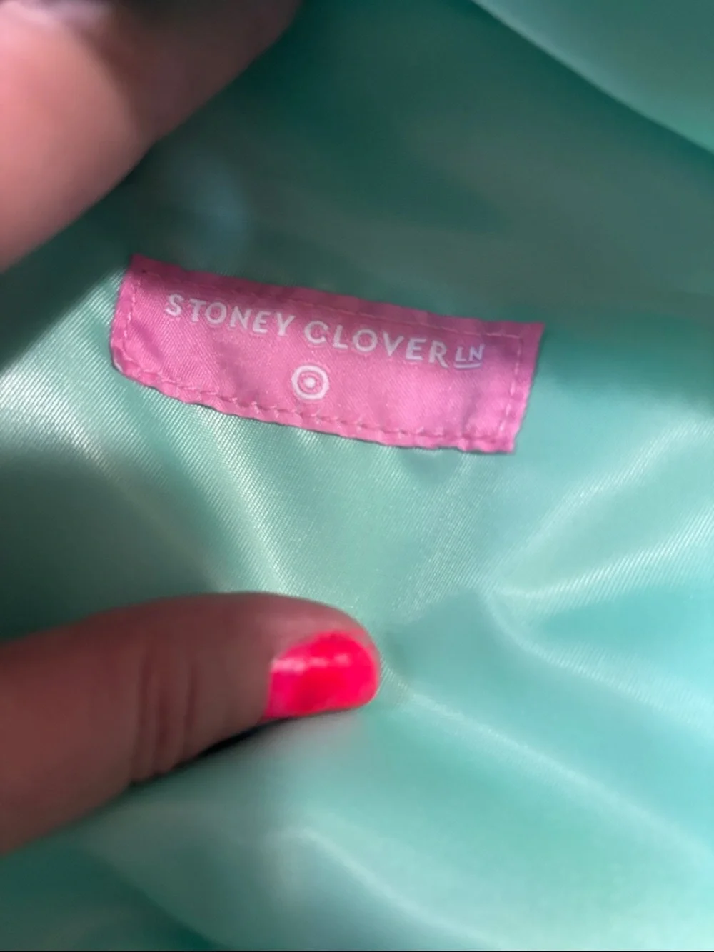 Stoney Clover Lane Turquoise Plush Backpack - Picture 3 of 3